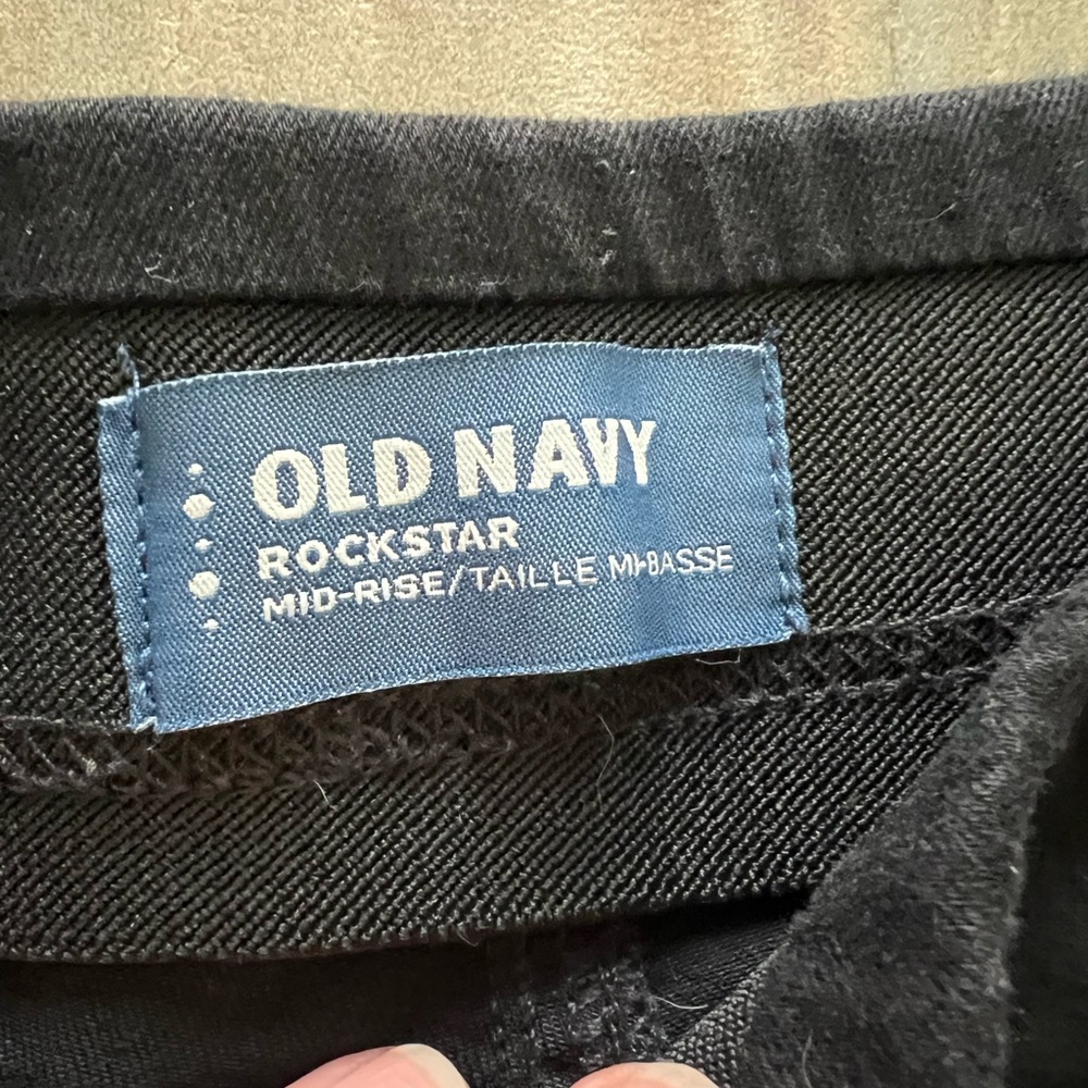 Old navy black rockstar jeggings size 12